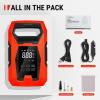 imageCARSUN ACDC Tire Inflator Portable Air Compressor Dual Power for Home 110V AC and Car 12V DC Air Pump with Pressure Gauge Auto Shutoff Tire Pump for Car Motorcycle Bicycle and Other InflatablesRed