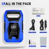 imageCARSUN ACDC Tire Inflator Portable Air Compressor Dual Power for Home 110V AC and Car 12V DC Air Pump with Pressure Gauge Auto Shutoff Tire Pump for Car Motorcycle Bicycle and Other InflatablesBlue