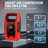 imageCARSUN ACDC Tire Inflator Portable Air Compressor Dual Power for Home 110V AC and Car 12V DC Air Pump with Pressure Gauge Auto Shutoff Tire Pump for Car Motorcycle Bicycle and Other InflatablesRed