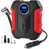 imageDigital Air Compressor for Car Auto Pump Portable Tire Inflator with LED Light DC 12V BlueRed