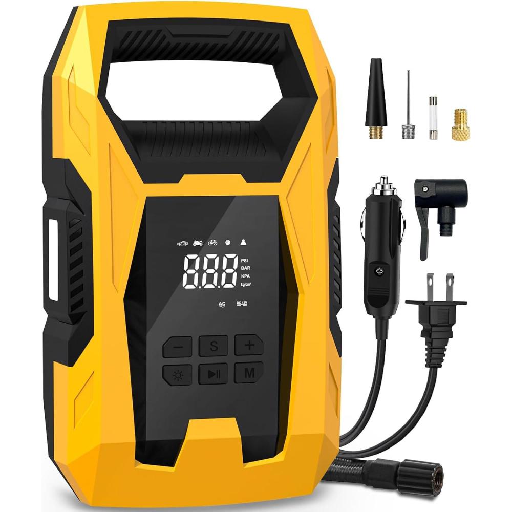 CARSUN Cordless Tire Inflator Portable Air Compressor, 150 PSI Air ...