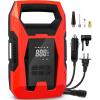 imageCARSUN Cordless Tire Inflator Portable Air Compressor 150 PSI Air Compressor for Car Tires Portable Tire Inflator with Digital Dual Values Display Tire Pump for Car Bike Motorcycle BallRed